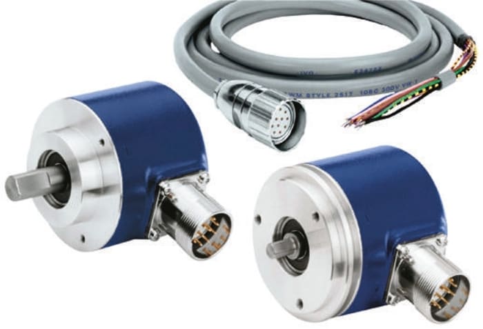 Encoder incremental Baumer serie GI355, 1024 impulsos/rev, 10000rpm máx., salida HTL/Push Pull, con Conector M23, 4,75