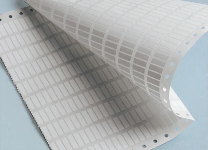 Brady White Adhesive Printer Label Sheet, Pack of 500