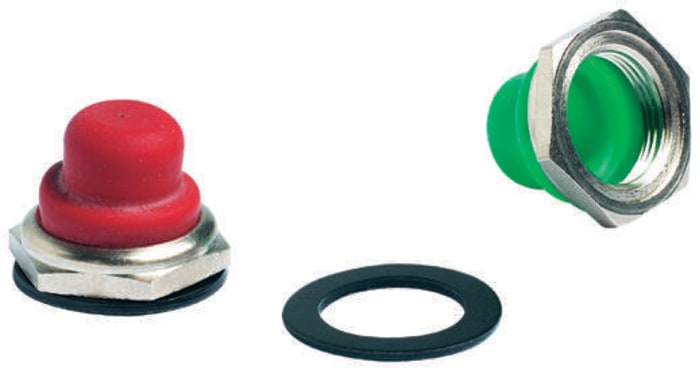 Boot de botón pulsador, para uso con Interruptores de botón pulsador de las series 1200, 4700, 4800