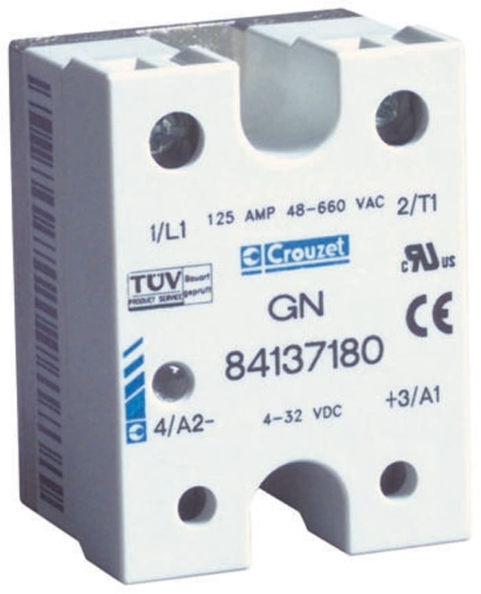 Crouzet Solid State Relay, 125 A Load, Panel Mount, 280 V ac Load, 32 V dc Control