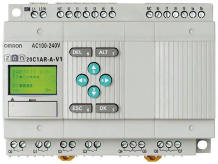 Omron ZEN Series Logic Module, 85 → 264 V ac Supply, Relay Output, 12-Input, Analogue Input