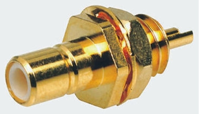TE Connectivity SMB Series Panel Mount Female SMB, 50 Ω, Straight Body Solder