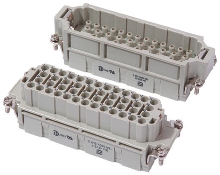 HARTING Heavy Duty Power Connector, 16A, Female, Han EE Series, 47 Contacts