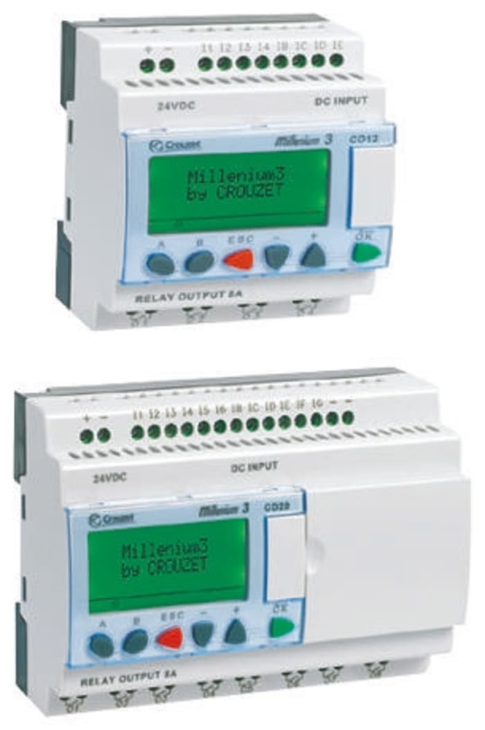 Crouzet Logic Module, 24 V ac Relay, 12 x Input, 8 x Output With Display
