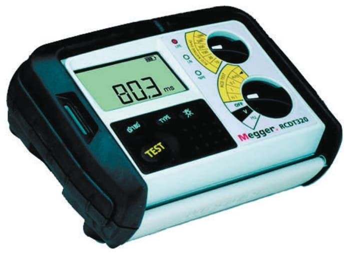 Megger RCDT320-FR RCD Tester, Loop Impedance Test Type 3 Wire 300V ac, RCD Test Type DC, RCD Test Current 1000mA CAT