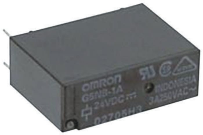 Omron PCB Mount Non-Latching Relay, 12V dc Coil, 5A Switching Current, SPST