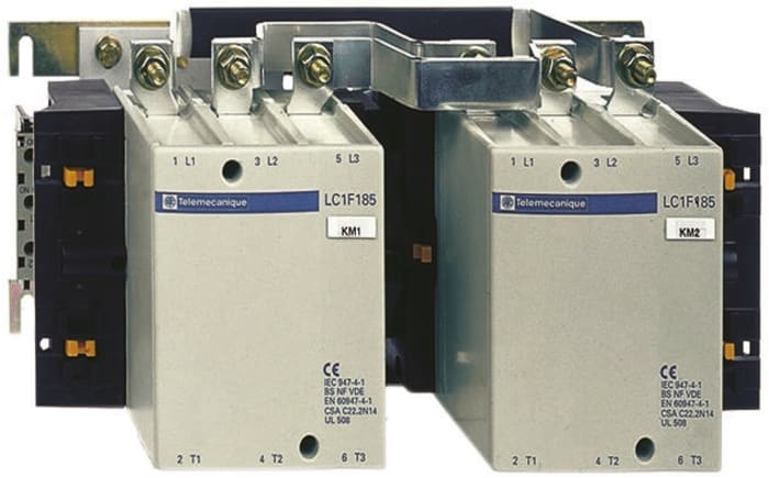 Schneider Electric TeSys F LC2F Contactor, 3-Pole, 185 A, 100 kW, 3NO, 1 kV ac