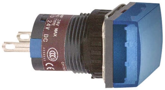 Schneider Electric, XB6, Panel Mount White LED Control station indicator, 16mm Cutout, IP65, 12 V