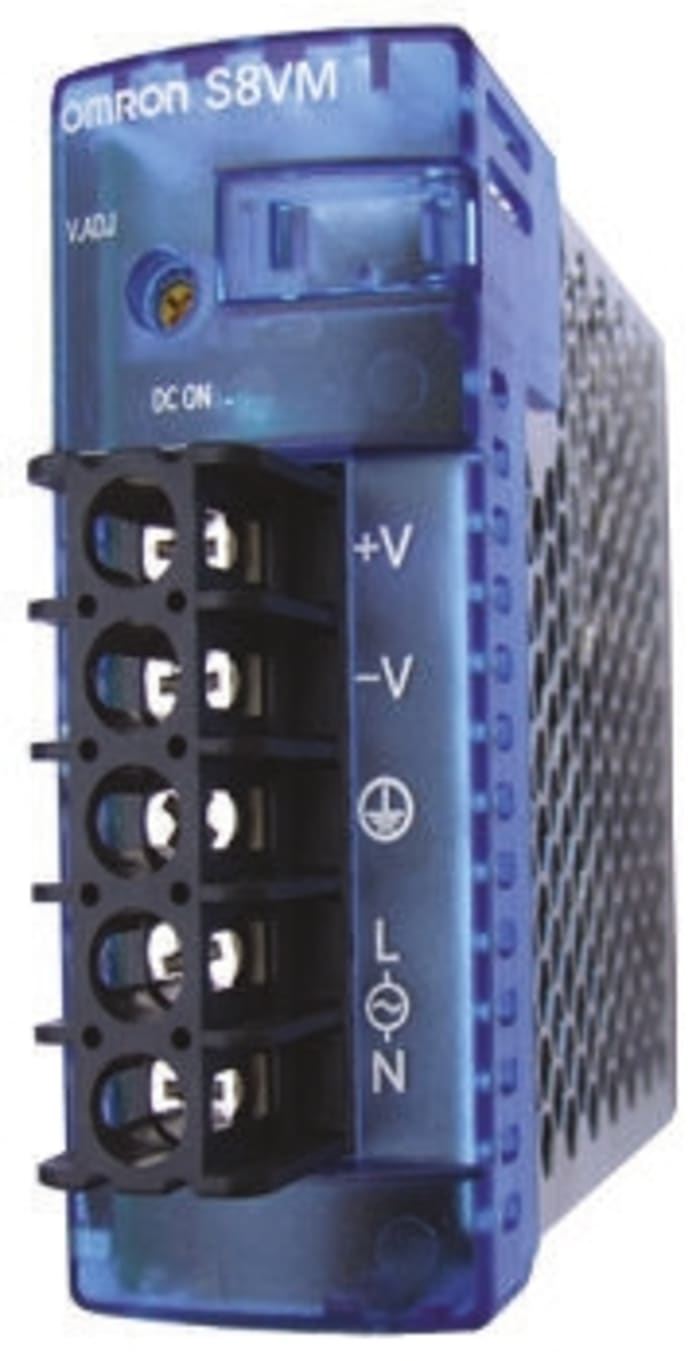 Omron S8VM Switch Mode DIN Rail Panel Mount Power Supply, 85 → 264V ac ac Input, 12V dc dc Output, 1.3A Output,