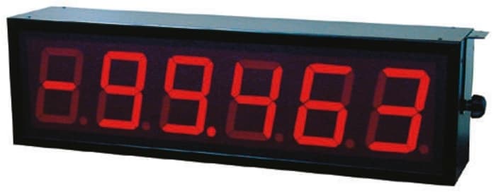 D060S.46S4A01 Baumer 6 Digit 7-Segment LED Display, Red 1000 lx 57mm