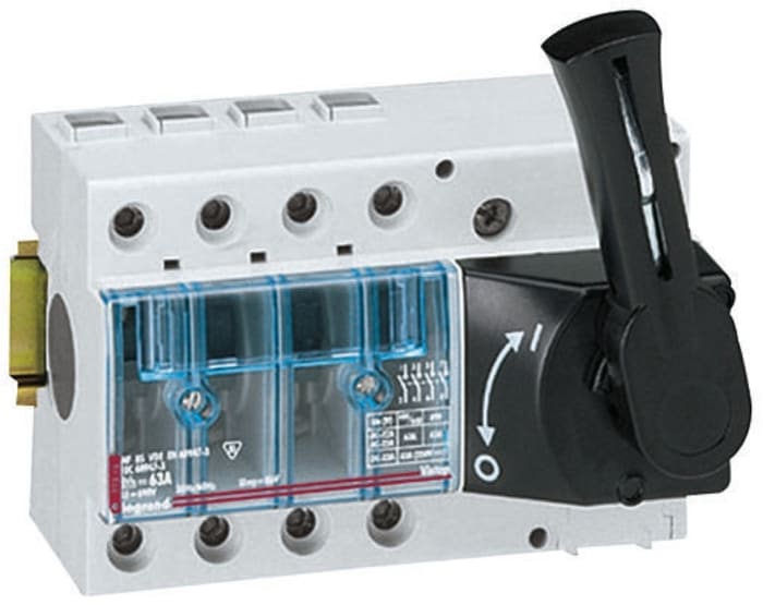 Disjoncteur Legrand Vistop 4P, 100A, pouvoir de coupure 15 kA, montage rail DIN