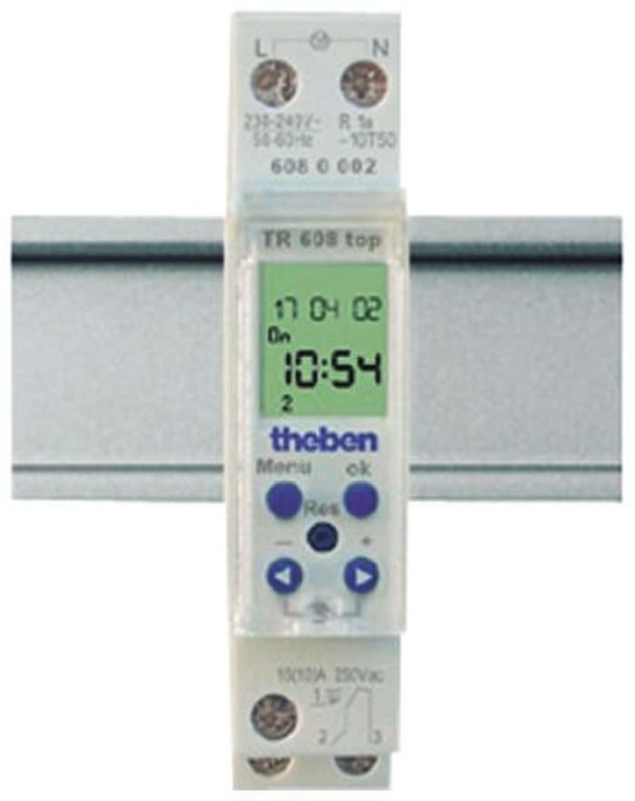 Theben / Timeguard Zaman Saati (Raya Monte), Dijital, 230 V ac, Ölçülen Parametre: Dakika