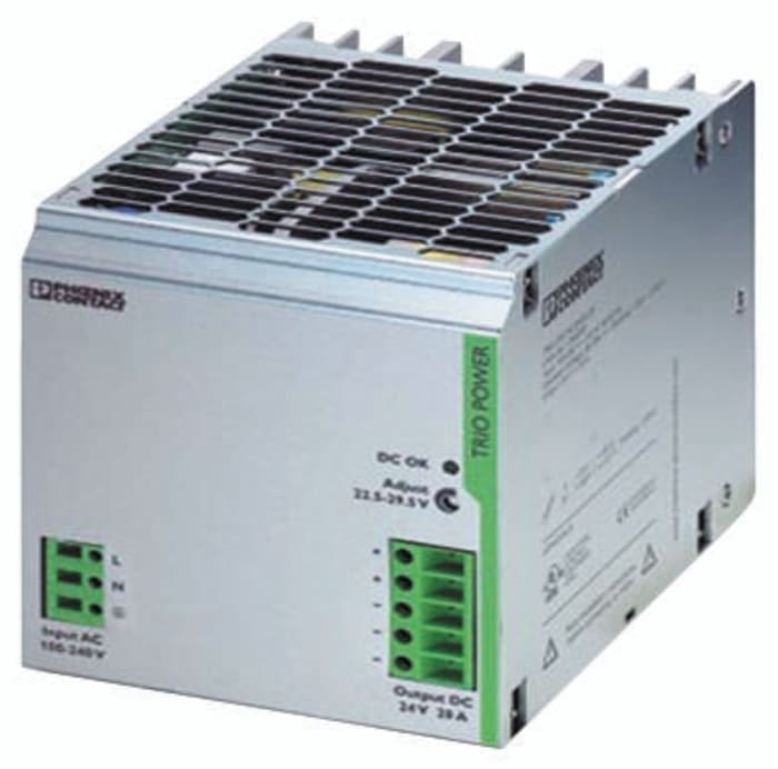 Phoenix Contact TRIO Switch Mode DIN Rail Panel Mount Power Supply ac Input dc Output, 40A Output