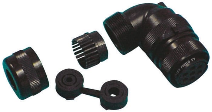 Glenair Right Angle 10 Way Cable Mount MIL Spec Circular Connector Plug, Socket Contacts,Shell Size 18, MIL-DTL-5015
