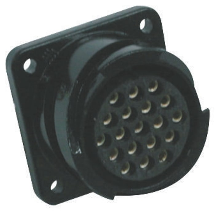 Glenair 3 Way Box Mount MIL Spec Circular Connector Receptacle, Pin Contacts,Shell Size 10SL, MIL-DTL-5015