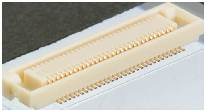 Hirose FX8 Series Straight Surface Mount PCB Socket, 100-Contact, 2-Row, 0.6mm Pitch, Solder Termination