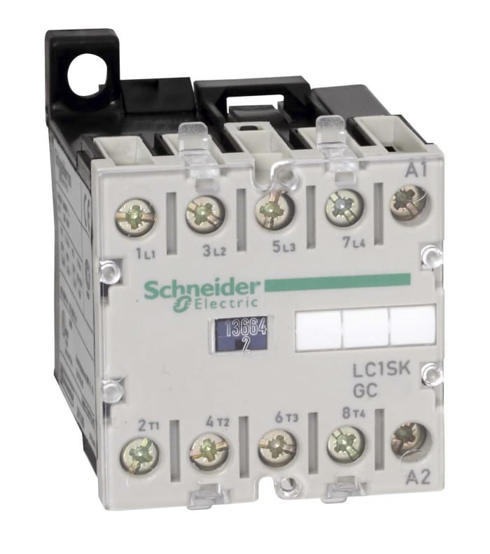 Schneider Electric LC1S Series Contactor, 230 V ac Coil, 4-Pole, 9 A, 4 kW, 4NO, 690 V ac