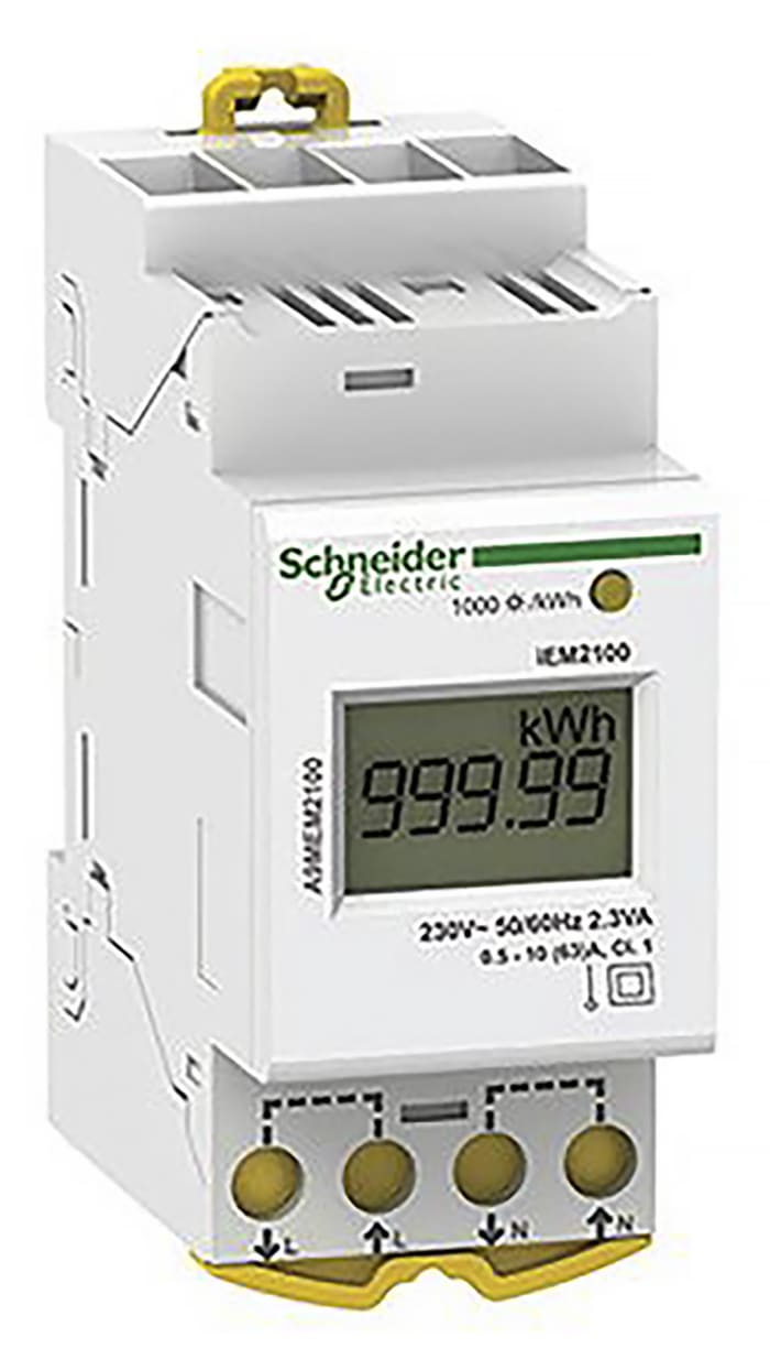 Schneider Electric LCD Dijital Güç Ölçer, Tek Fazlı, 5-Dijit