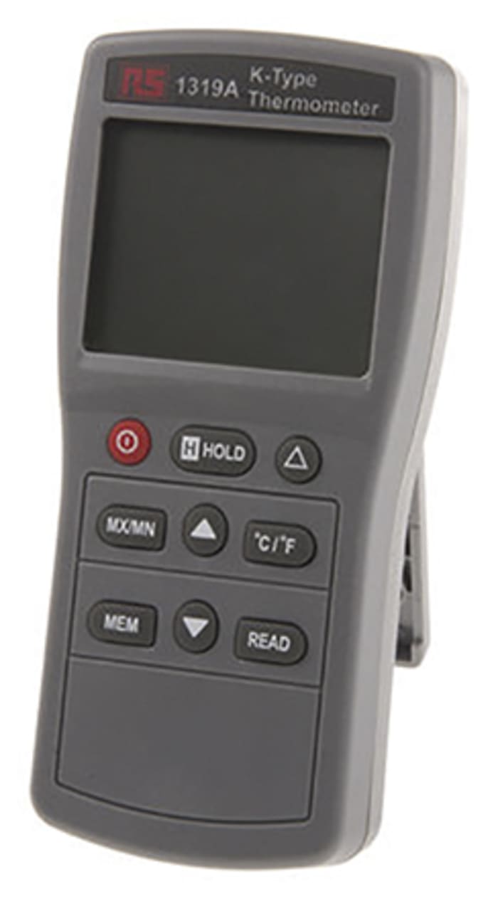 Thermomètre numérique RS PRO, 1 voie de mesure pour K