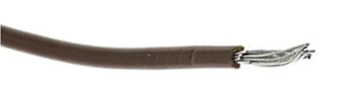 Alpha Wire Brown Hook Up Wire, 18 AWG, 16/0.25 mm, 0.25 mm core strands, 30 m, Polyvinyl Chloride, 3055 BR005