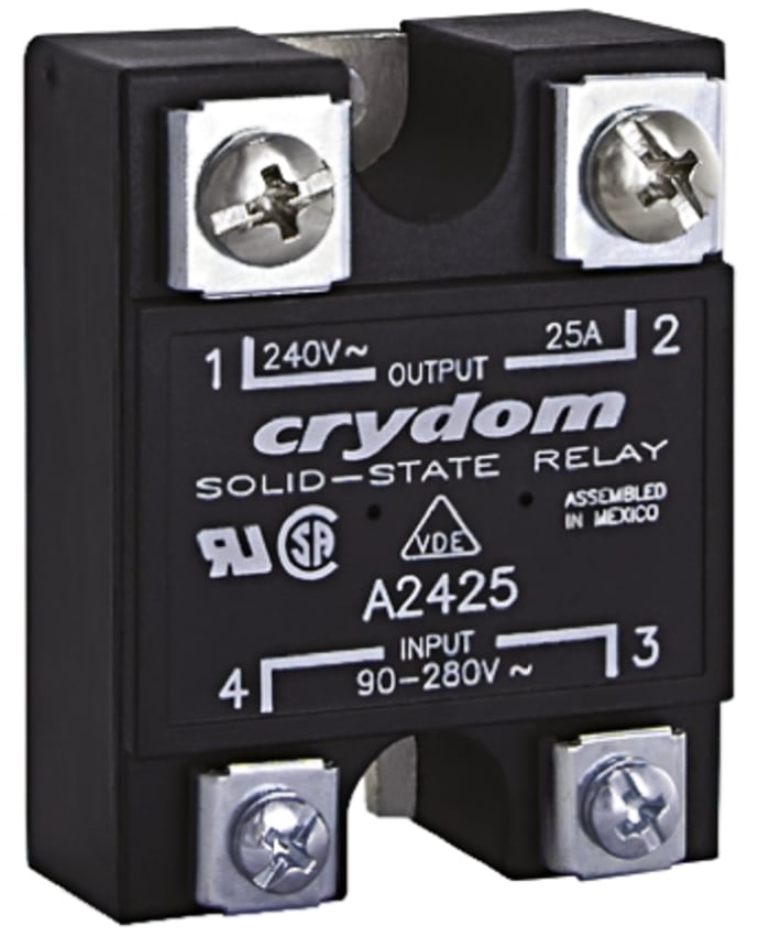 Sensata Crydom 1 Series Solid State Relay, 10 A Load, Panel Mount, 280 V rms Load, 280 V Control