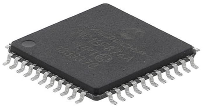 Microchip, 8bit PIC, PIC16F Microcontroller, 20MHz, 7.2 kB, 128 B Flash, 44-Pin TQFP