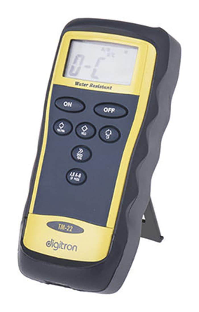 Digitron TM22 Wireless Digital Thermometer for Industrial Use, K Probe, 2 Input(s), +1350°C Max, ±0.2 °C Accuracy -