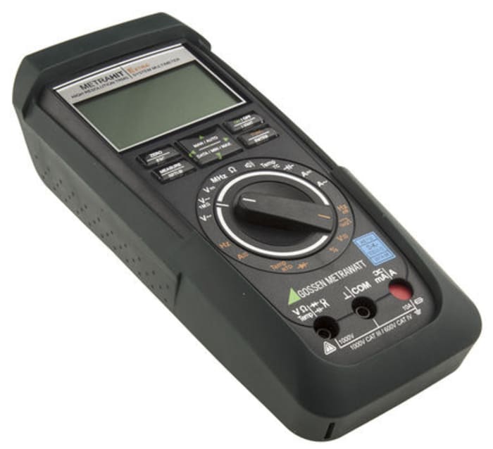 Gossen Metrawatt METRAHIT PM XTRA Handheld Digital Multimeter, True RMS, 10A ac Max, 10A dc Max, 1000V ac Max