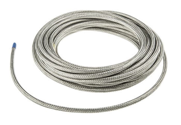 TE Connectivity Expandable Braided Copper Silver Cable Sleeve, 4mm Diameter, 100m Length, RayBraid Series