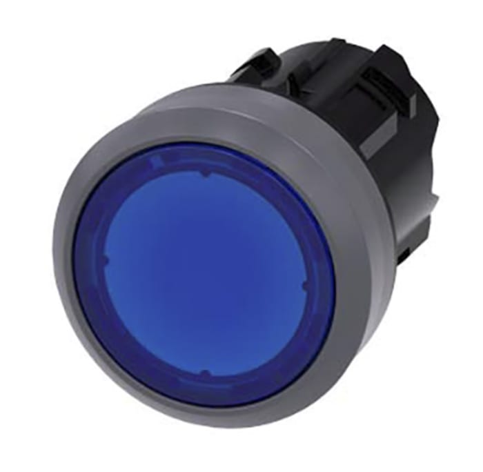 Siemens SIRIUS ACT 3SU10 Series Blue Momentary Push Button Head, 22mm Cutout, IP66, IP67, IP69K