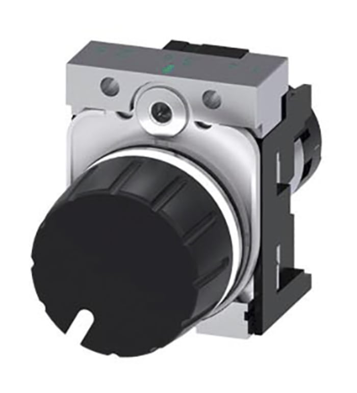 Siemens SIRIUS ACT Series Black Push Button Head, 22mm Cutout