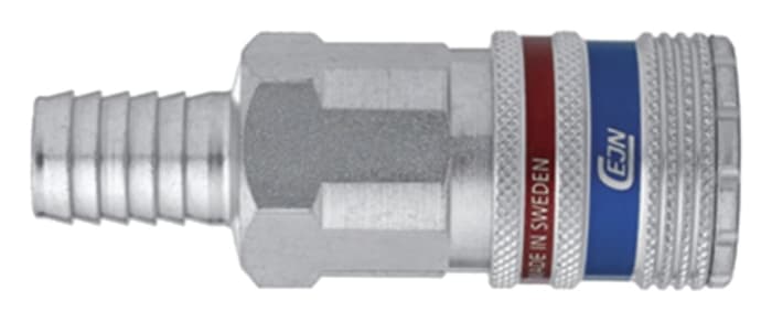 Pneumatická rychlospojka, řada: 310 eSafe, Brass, Stainless Steel Hadicová spojka 6.3mm CEJN