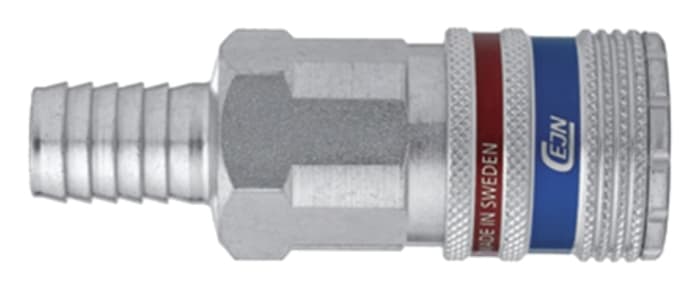 CEJN Brass, Stainless Steel Male Pneumatic Quick Connect Coupling, 8mm Hose Barb