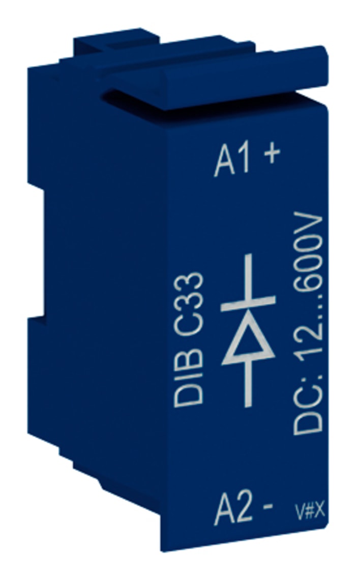 Diode de bloc de suppresseur de surtension WEG à utiliser avec Contacteurs CWB9 à CWB38 (bobine c.c.)