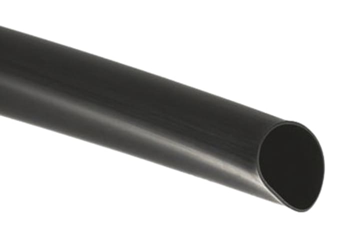 TE Connectivity Adhesive Lined Heat Shrink Tubing, Black 24mm Sleeve Dia. x 1.2m Length 4:1 Ratio, DWFR Series