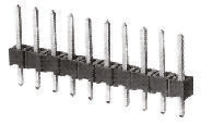 TE Connectivity AMPMODU Series Straight Through Hole PCB Header, 3 Contact(s), 2.54mm Pitch, 1 Row(s)