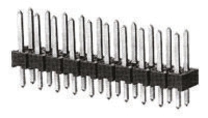 TE Connectivity AMPMODU Series Straight Through Hole PCB Header, 8 Contact(s), 2.54mm Pitch, 2 Row(s)
