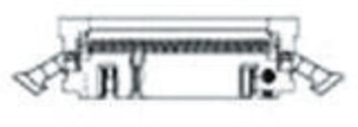 TE Connectivity 1-111504 Series Right Angle Cable Mount PCB Header, 14 Contact(s), 2.54mm Pitch, 2 Row(s)