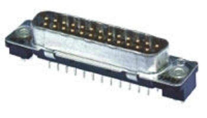 Conector D-sub PCB TE Connectivity, paso 2.74mm, Recta, Orificio Pasante, Macho, 6A
