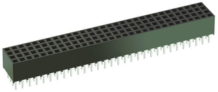 HARWIN Straight Through Hole Mount PCB Socket, 120-Contact, 4-Row, 2mm Pitch, Solder Termination