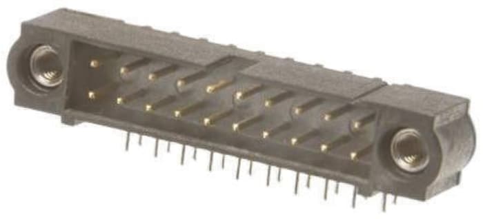 HARWIN Datamate J-Tek Series Right Angle Through Hole PCB Header, 14 Contact(s), 2mm Pitch, 2 Row(s), Shrouded