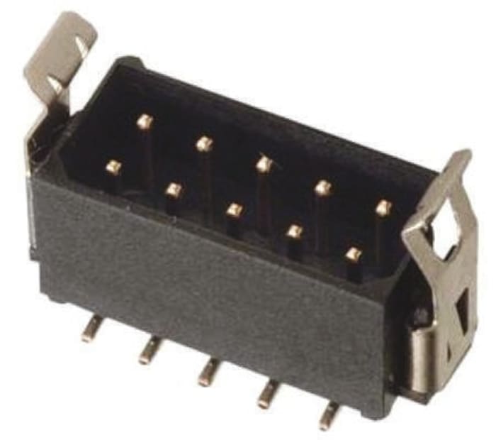 HARWIN Datamate L-Tek Series Straight Surface Mount PCB Header, 6 Contact(s), 2.0mm Pitch, 2 Row(s), Shrouded