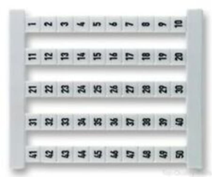 Weidmuller, DEK 6 Terminal Marker for use with Electronic Sub-Assemblies, Plug-In Connectors, Weidmuller Cable