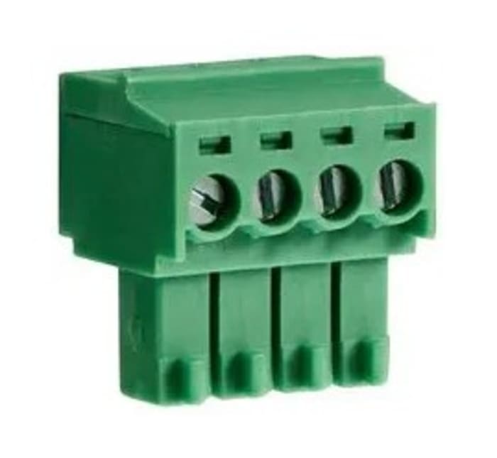 RS PRO CTBP Series Pluggable Terminal Block, 4-Contact, 3.5 mm Pitch, 1 Row