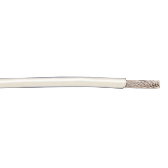 Câble pour environnement difficile Alpha Wire UL1007, Hook-up Wire PVC, 0,23 mm, Blanc, 24 AWG, 30m, 300 V