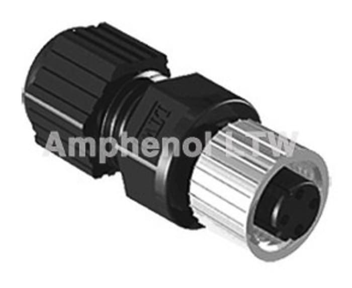 Amphenol Industrial Circular Connector, 4 Contacts, Cable Mount, M12 Connector, Socket, Female, IP68, M Series
