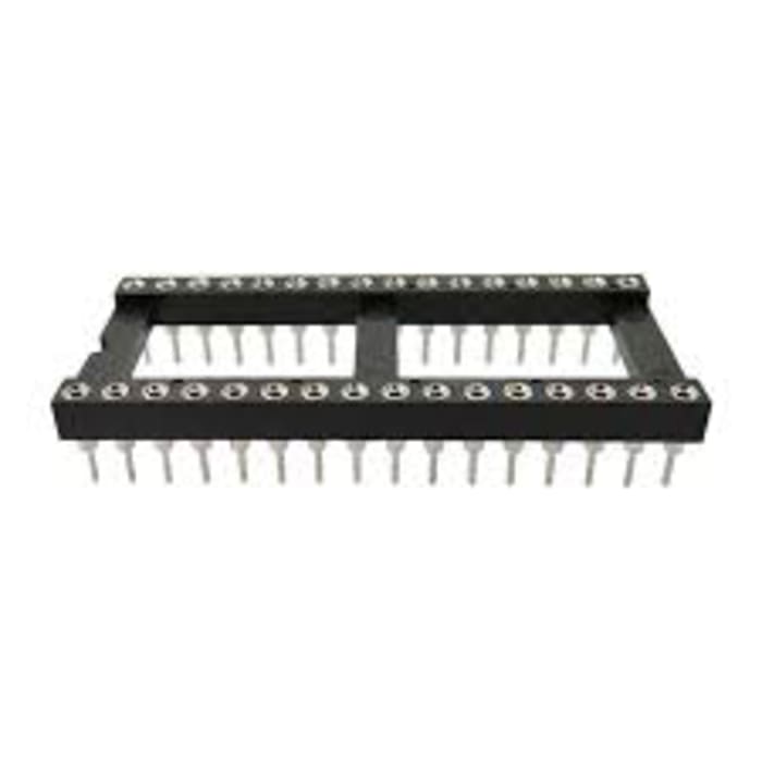 RS PRO 2.54mm Pitch 20 Way, Through Hole Turned Pin IC Dip Socket, 3A