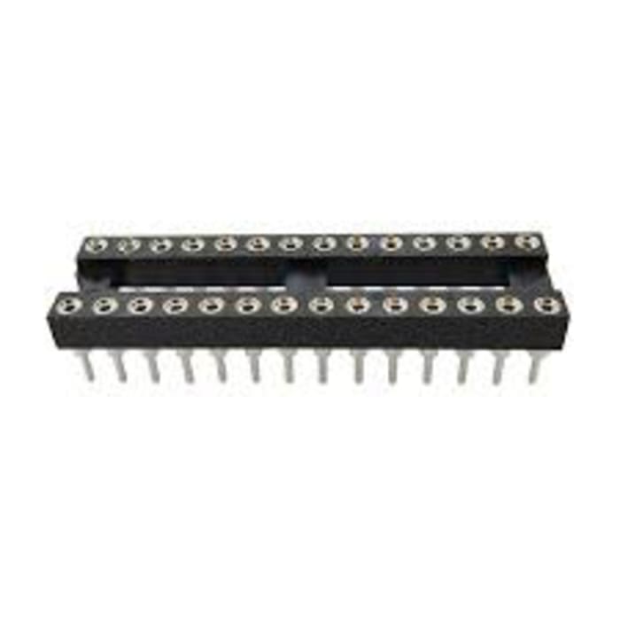 Patice Dip IC, rozteč: 2.54mm, počet kontaktů: 28, Průchozí otvor Obrácený kolík , 3A, svislá RS PRO