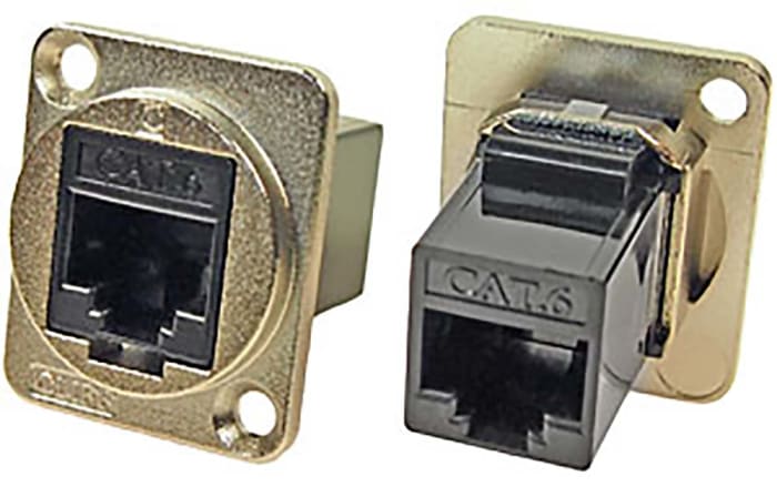 RS PRO Single-Port RJ45 Feedthrough Connector, Cat6