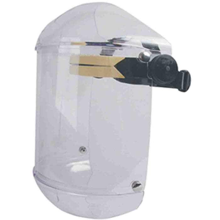 JSP Black Flip Up PC Face Shield with Brow, Chin Guard , Resistant To Impact